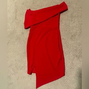 Red Strapless Mini Dress
